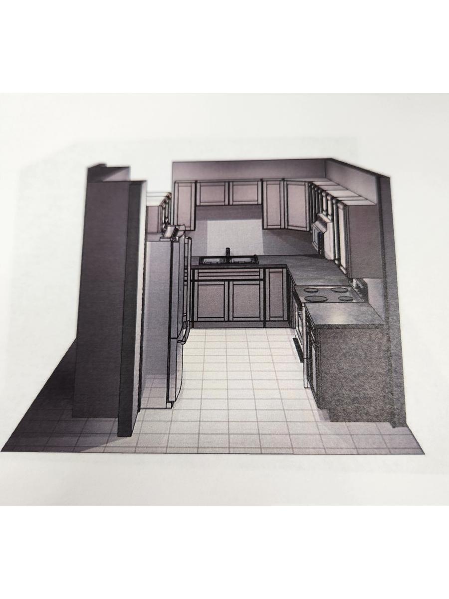 Kitchen Remodel — 3D design plan rendering